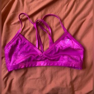 Gymshark Minimal Sports Bra - Magenta Pink Print